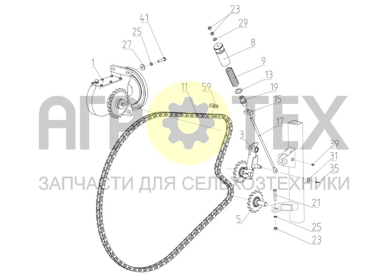 Привод деки (181.29.09.300) (№5 на схеме)